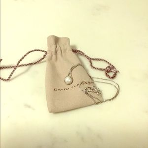David Yurman Chatelaine Pendant Necklace w/ Pearl